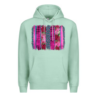 Seafoam valentine's day floral leopard brushstroke Premium Hoodie - AdoDesignShop