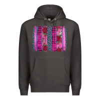 Smoke valentine's day floral leopard brushstroke Premium Hoodie - AdoDesignShop