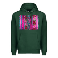 Sports Green valentine's day floral leopard brushstroke Premium Hoodie - AdoDesignShop