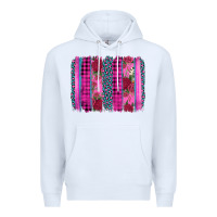 White valentine's day floral leopard brushstroke Premium Hoodie - AdoDesignShop