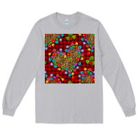 Moon Dust christmas lights and leopard hearts seamless pattern Long Sleeve Tee - BundleAndBundleShop