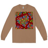 Toasted Coconut christmas lights and leopard hearts seamless pattern Long Sleeve Tee - BundleAndBundleShop