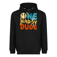 Black one happy dude Heavyweight Hoodie - MaliasSmallBusiness