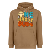 Toasted Coconut one happy dude Heavyweight Hoodie - MaliasSmallBusiness