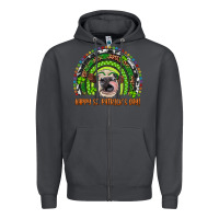 Smoke Western Happy St. Patrick's Day Cow Rainbow Zipper Hoodie - Artiststas