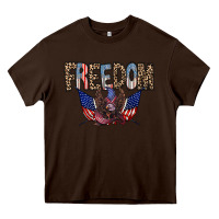 Chocolate Brown freedom Heavy Core Tee - RacoonDesign