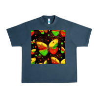 Midnight Navy juneteenth butterflies seamless pattern Urban Heavy Tee - HRA Design Shop