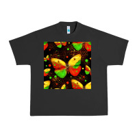 Pigment Black juneteenth butterflies seamless pattern Urban Heavy Tee - HRA Design Shop
