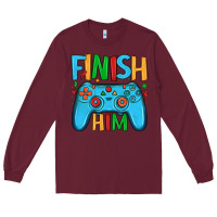 Burgundy finish him Long Sleeve Tee - JahusDesignShop