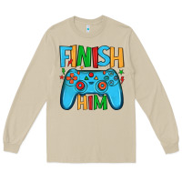 Mushroom finish him Long Sleeve Tee - JahusDesignShop