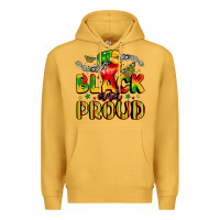 Mustard empowerment and celebration design Premium Hoodie - LillyAllenDesigns
