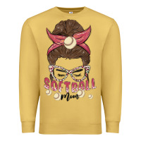 Antique Gold softball mom Premium Sweatshirt - MaliasSmallBusiness