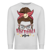Dove Grey softball mom Premium Sweatshirt - MaliasSmallBusiness
