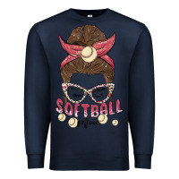 Navy softball mom Premium Sweatshirt - MaliasSmallBusiness