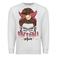Oatmeal Heather softball mom Premium Sweatshirt - MaliasSmallBusiness