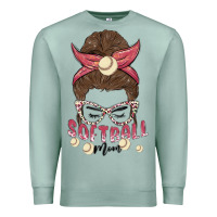 Seafoam softball mom Premium Sweatshirt - MaliasSmallBusiness