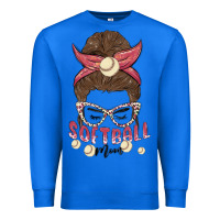 True Royal softball mom Premium Sweatshirt - MaliasSmallBusiness