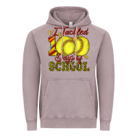 Vintage Zinc i tackled 100days of school softball Vintage Hoodie - texasbilliewilder