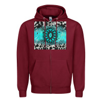 Burgundy gemstone cowhide Zipper Hoodie - AdoDesignShop