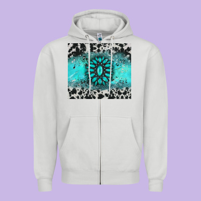 Gemstone Cowhide Zipper Hoodie Designed By Adodesignshop
