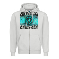 Dove Grey gemstone cowhide Zipper Hoodie - AdoDesignShop