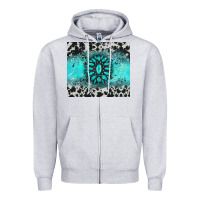 Heather Grey gemstone cowhide Zipper Hoodie - AdoDesignShop