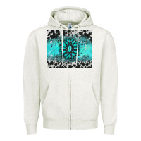 Oatmeal Heather gemstone cowhide Zipper Hoodie - AdoDesignShop