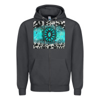 Smoke gemstone cowhide Zipper Hoodie - AdoDesignShop