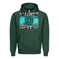 Sports Green gemstone cowhide Zipper Hoodie - AdoDesignShop