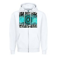 White gemstone cowhide Zipper Hoodie - AdoDesignShop