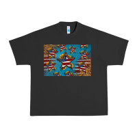 Pigment Black 4th of july stars skinny metal can holder Urban Heavy Tee - HRA Design Shop