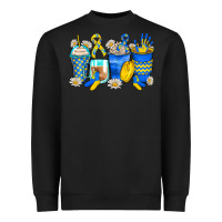 Black down syndrome coffee cups Heavyweight Sweatshirt - Zillion Design Studio