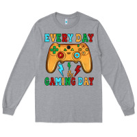 Heather Grey every day is gaming day Long Sleeve Tee - JahusDesignShop