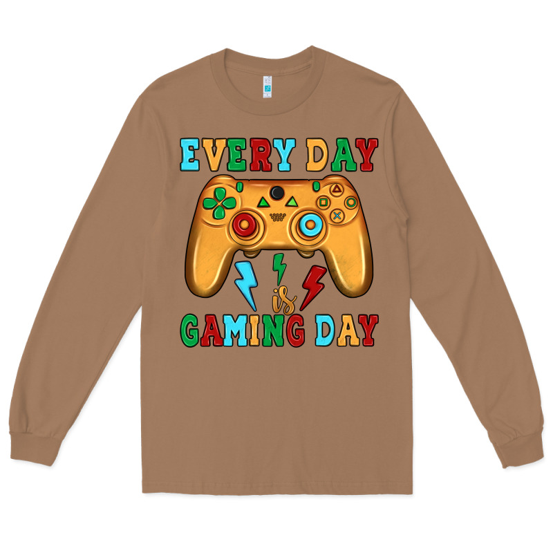 Every Day Is Gaming Day Long Sleeve Tee by JahusDesignShop | Teevron