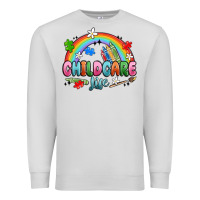Dove Grey childcare life Premium Sweatshirt - MaliasSmallBusiness