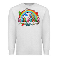 Oatmeal Heather childcare life Premium Sweatshirt - MaliasSmallBusiness
