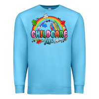 Ocean Blue childcare life Premium Sweatshirt - MaliasSmallBusiness