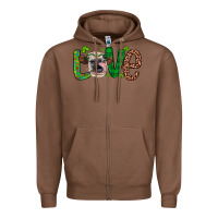 Chestnut Western St. Patrick's Day Love Cow Zipper Hoodie - Artiststas