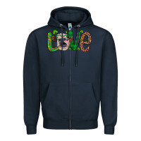 Navy Western St. Patrick's Day Love Cow Zipper Hoodie - Artiststas