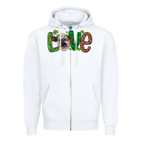 White Western St. Patrick's Day Love Cow Zipper Hoodie - Artiststas