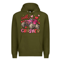 Army Green name monster truck heartbreaker Premium Hoodie - LillyAllenDesigns