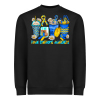 Black down syndrome coffee cups Heavyweight Sweatshirt - Zillion Design Studio