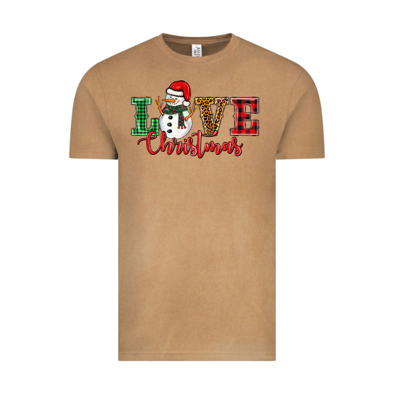 Love Christmas Snowman Vintage Tee by BarkalooDesign | Teevron