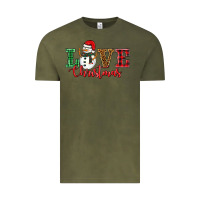 Vintage Olive love christmas snowman Vintage Tee - BarkalooDesign