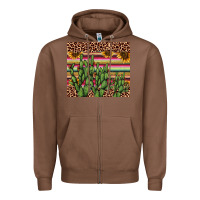 Chestnut cactus serape Zipper Hoodie - AdoDesignShop