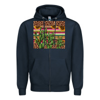 Navy cactus serape Zipper Hoodie - AdoDesignShop