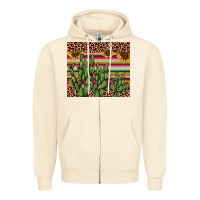 Sandshell cactus serape Zipper Hoodie - AdoDesignShop