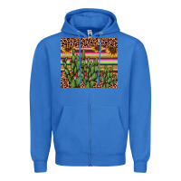 True Royal cactus serape Zipper Hoodie - AdoDesignShop