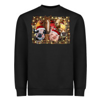 Black christmas farm animals Heavyweight Sweatshirt - RanaPortraitStore