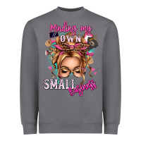 Storm minding my own small business blonde messy bun Heavyweight Sweatshirt - texasbilliewilder
